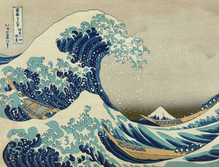 The great wave off Kanagawa print by Hokusai 