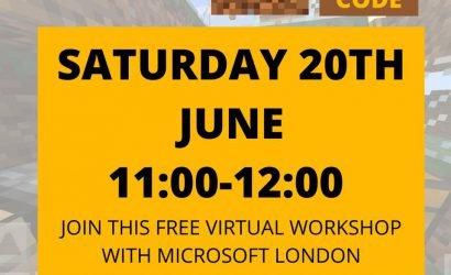 Microsoft hour of code 20th June 11am-12pm